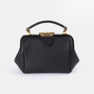The Mini Sophie - Midnight Black Calf Grain