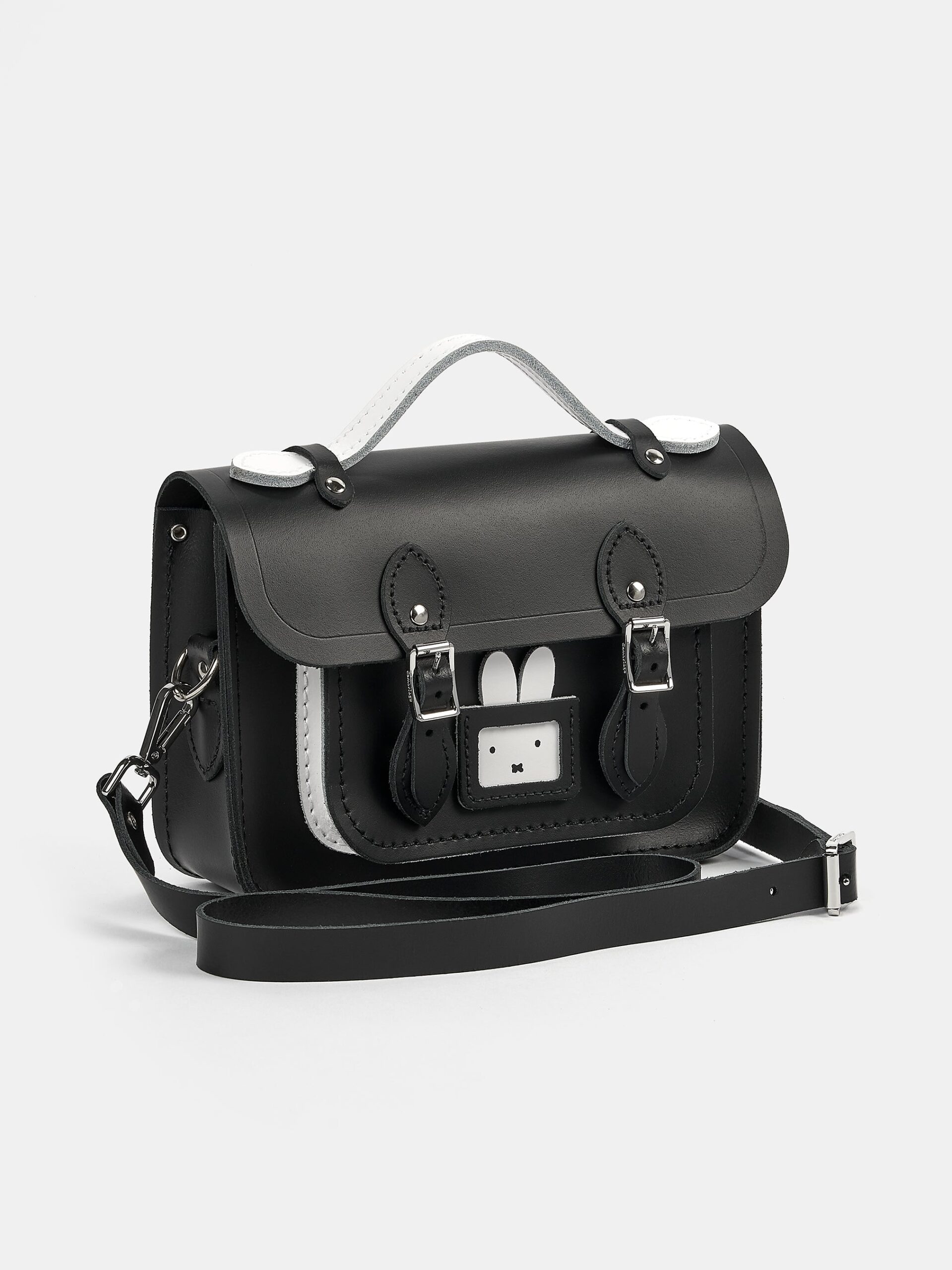 The Peekaboo Miffy Mini Satchel - Black & Brilliant White - Image 4