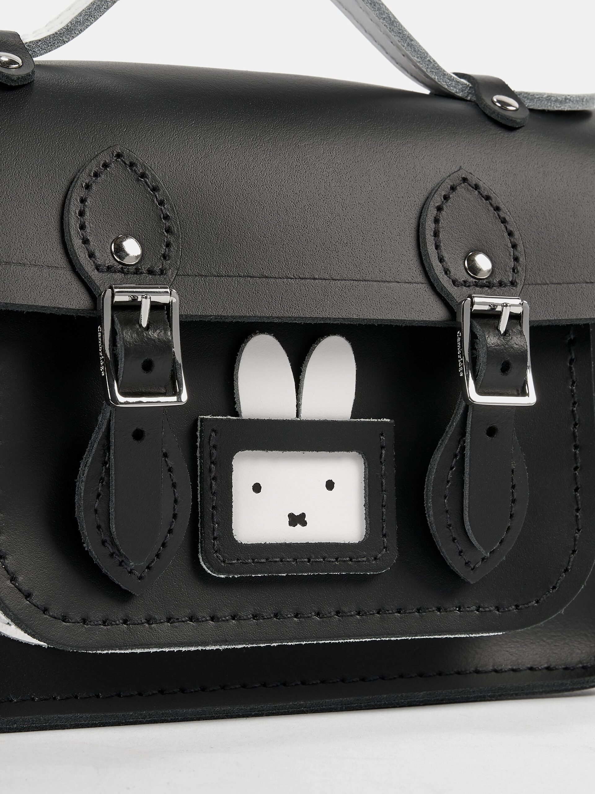 The Peekaboo Miffy Mini Satchel - Black & Brilliant White - Image 5