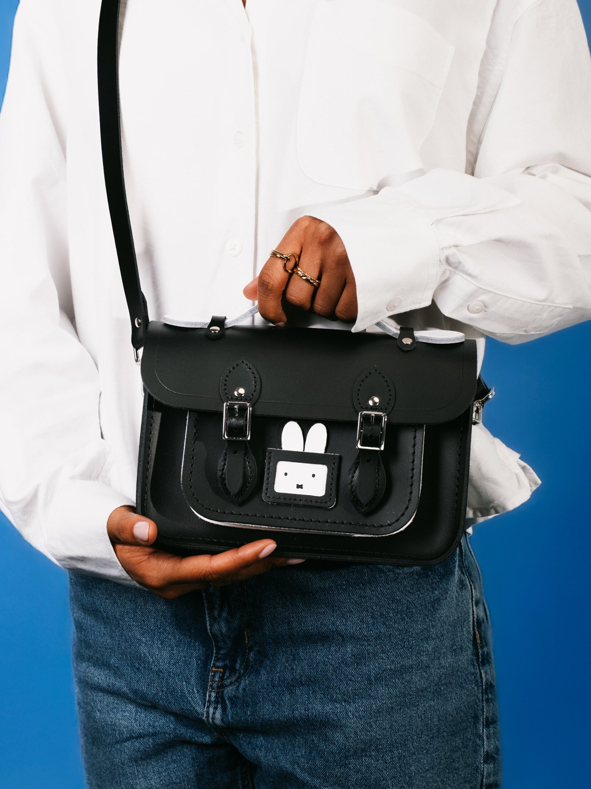The Peekaboo Miffy Mini Satchel - Black & Brilliant White - Image 3
